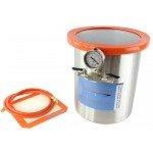 Glass Vac 3 Gallon Stainless Steel Vacuum Chamber and BVV130 3CFM Single Stage MINI Vacuum Pump Kit