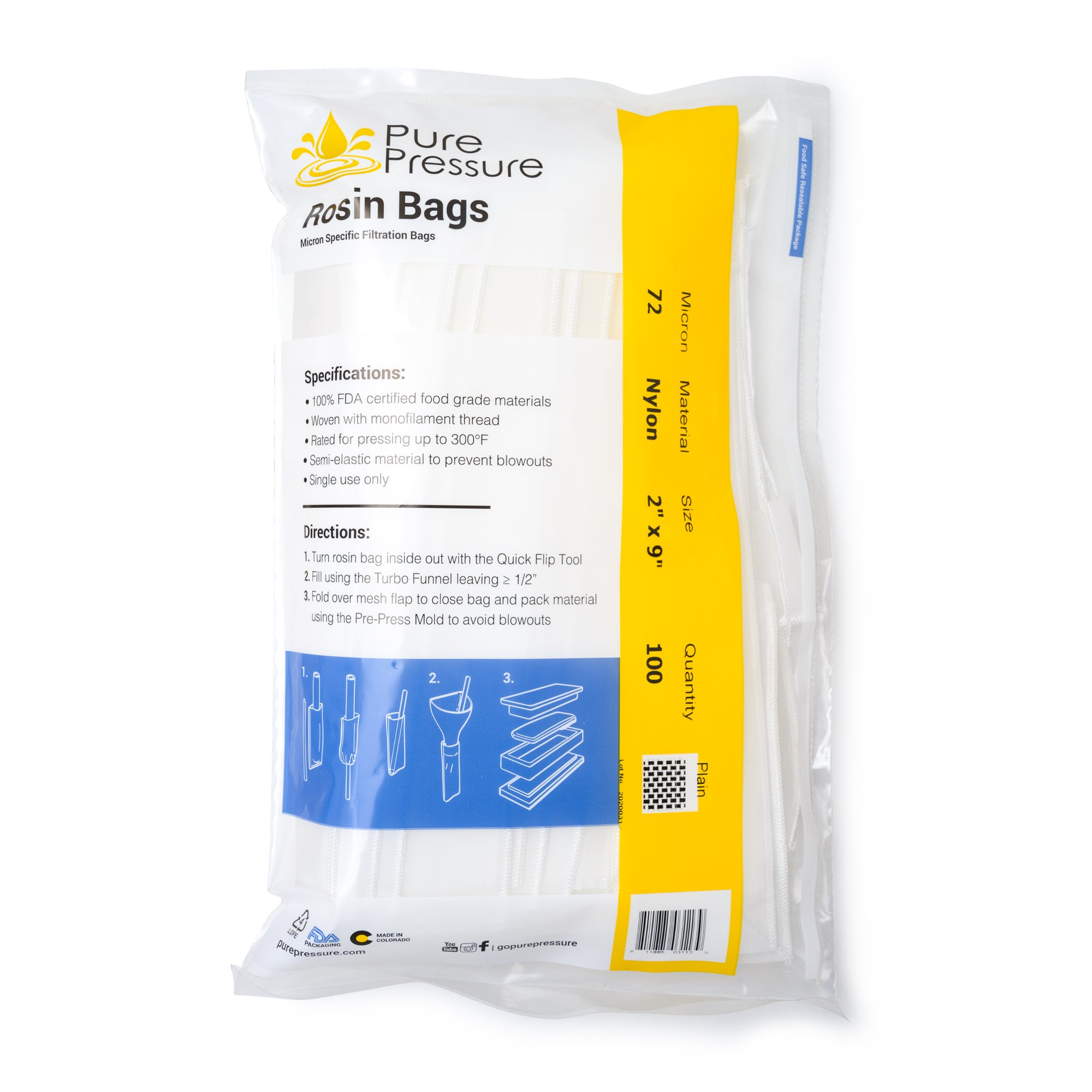 Rosin Filter Bags PurePressure Rosin Bags USA Made