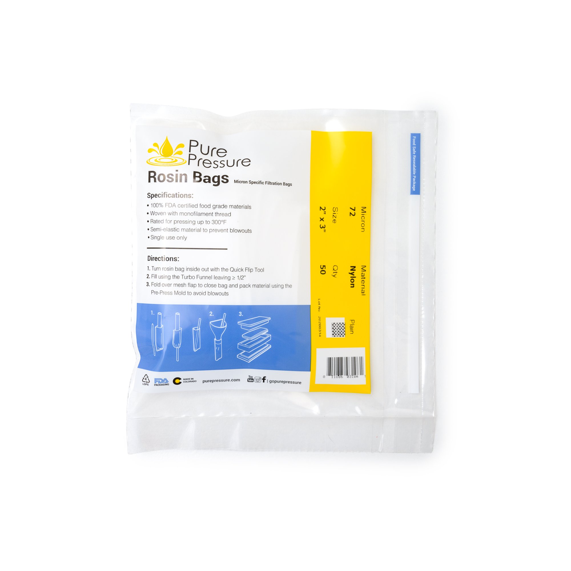 Rosin Press Bags Rosin Filter bagsPurePressure USA Made