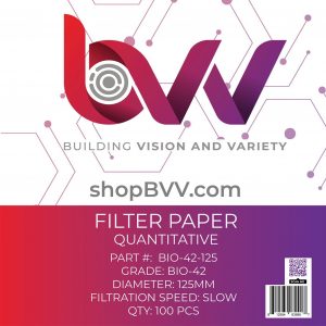 Ashless Filter Papers - 125MM - Quantitative Shop All Categories BVV Grade 42 - Slow - 2.5um