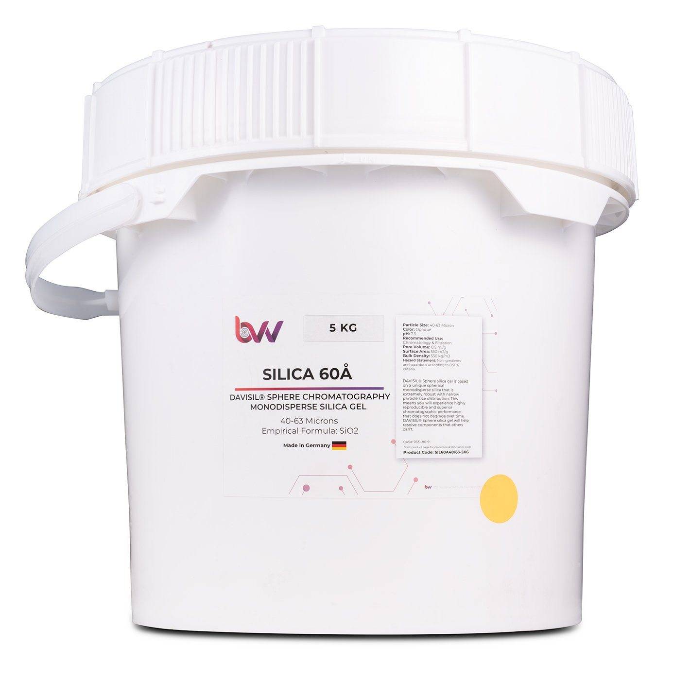 Chromatographic Silica 60A 40-63μm (Made in Germany) New Products BVV 5KG