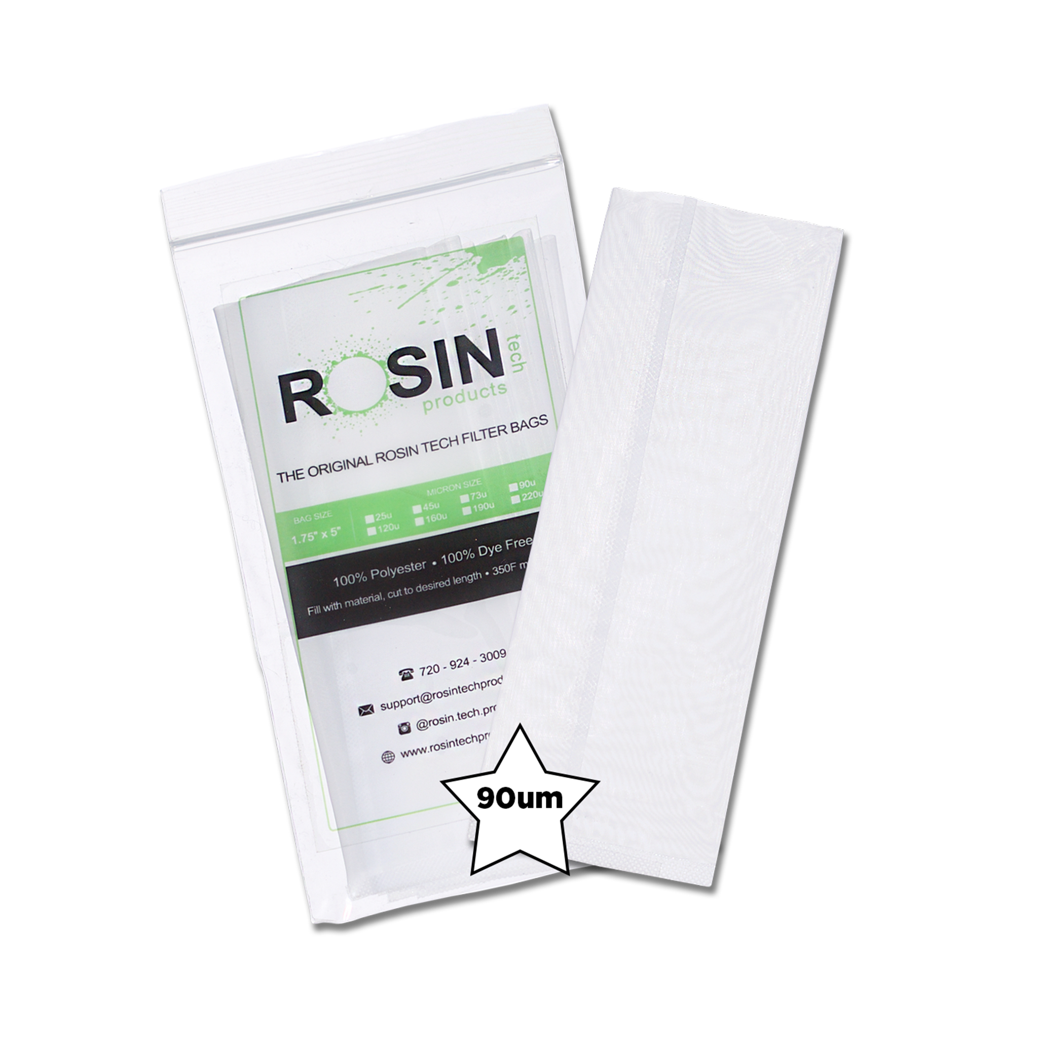 RTP Filter Bags 1.75x5 10 pack 90um v2