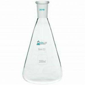 USA Lab 2000ML Erlenmeyer Flask 24/40 Borosilicate 3.3