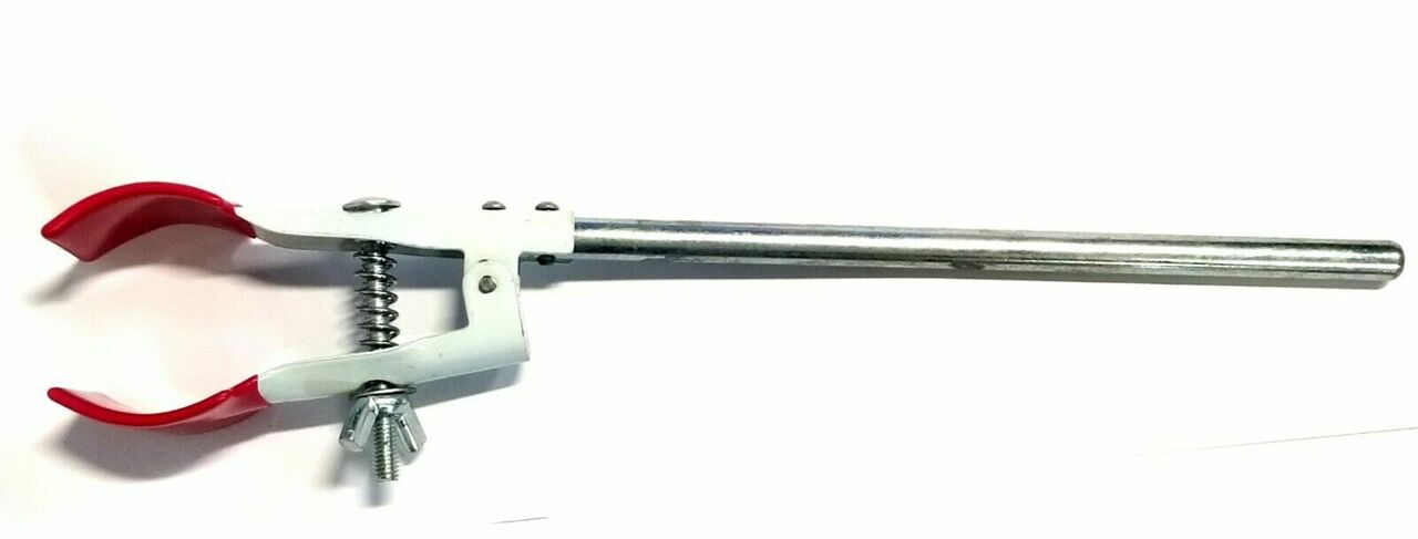 10-55mm Beaker Glassware 2 Prong Single Adjust Jaw Lab Clamp