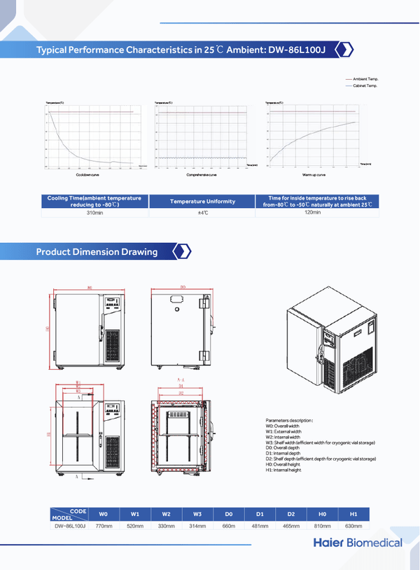 Haier UL Listed ULT Upright Ultralow -86°C Freezer 3.5Cuft / 100L - Image 8