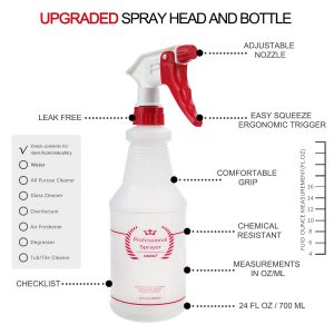 Uineko Plastic Spray Bottle, 24 OZ