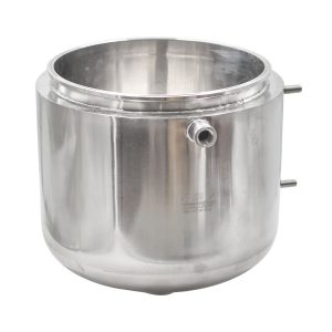 304 Stainless Steel Base Container 12” diameter by 12” tall with Round Base