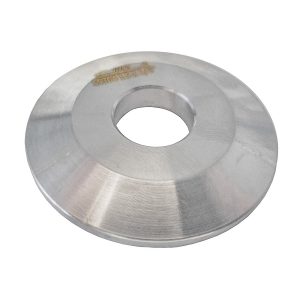 SS 304, 3A, 2” ROUND CAP WITH FERRULE AND 5/8” CENTER HOLE