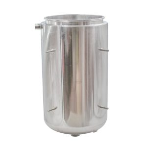 45 L Jacketed Vessel Base Container 12” Tri Clamp, 24″ Tall w/ 1.5″ Tri Clamp Round Base