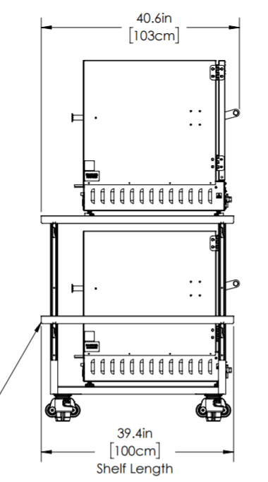 Mobile Stand, CVO-5 Double, Steel, Blue - Image 4