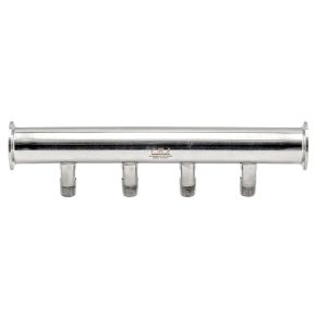 Hardware Factory Store Inc - Tri Clamp To NPT Manifold - 6 Ports - 1.5X12''-3/8''
