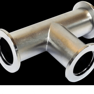 KF25/NW25 St St 3-Way Tee Flange for Secure Vacuum Connection