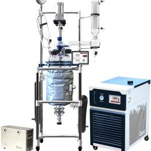 Ai 10L Single or Dual Jacketed Glass Reactor w/ Chiller & Pump