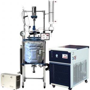 Ai 20L Single or Dual Jacketed Glass Reactor w/ Chiller & Pump