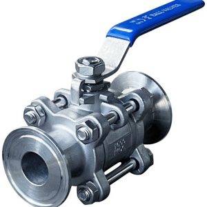 Ai 1.5″ 304 SST Sanitary Tri-Clamp with On/Off Ball Valve & Lock